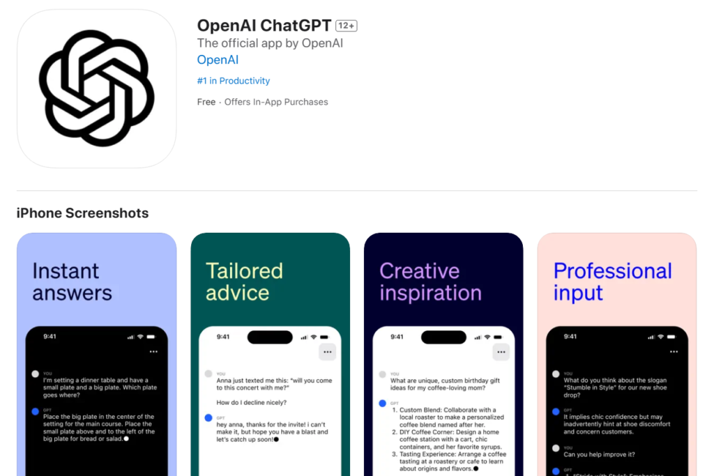 ChatGPT app (ios & android)